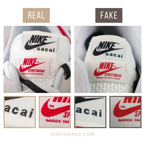 how to spot fake nike sacai|Nike x Sacai Blazer Real VS Fake: How To Spot Fakes .